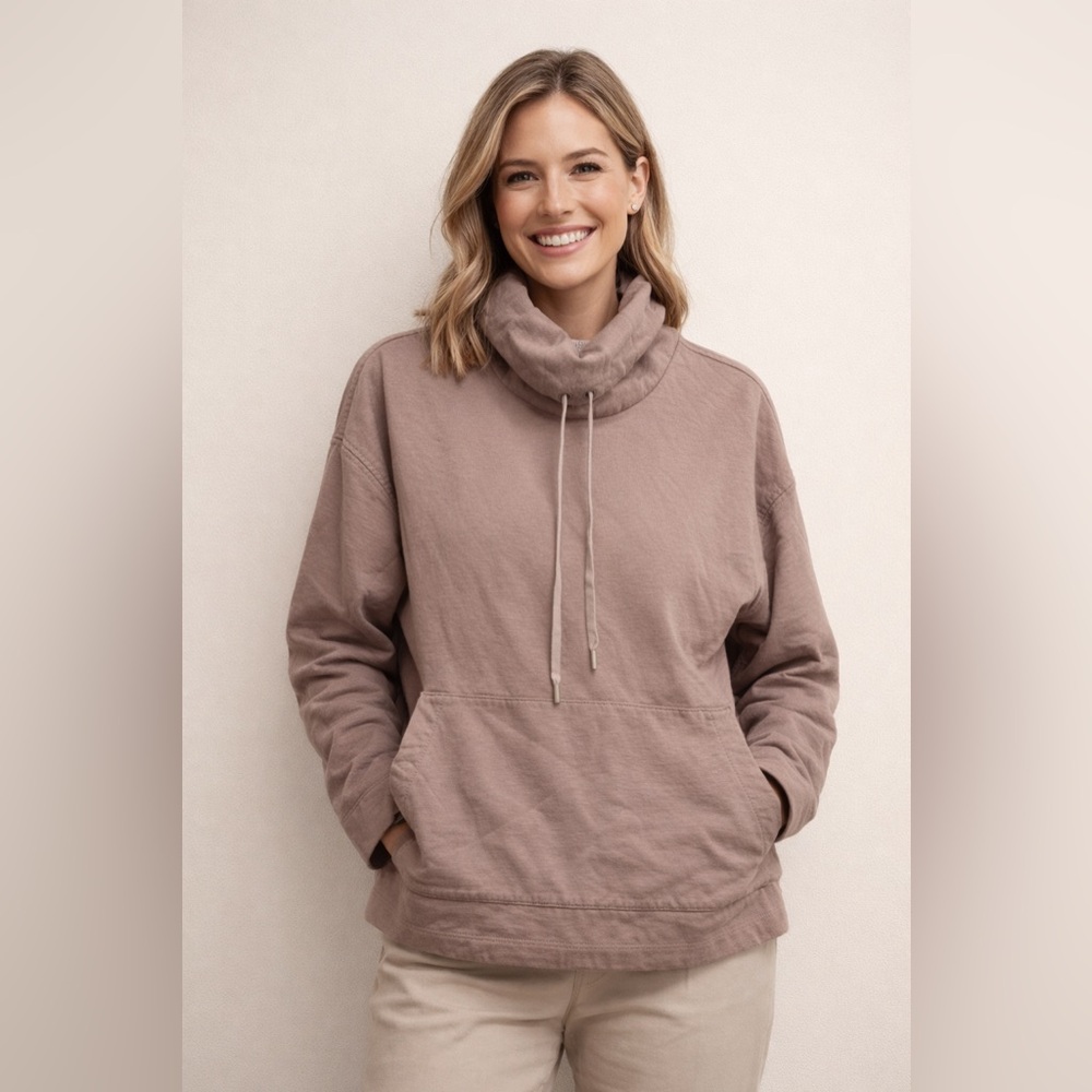 M.M. LaFleur The Harris Fine Terry Sweatshirt in Smokey Taupe Sz M - Picture 1 of 8